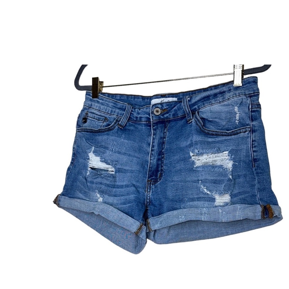 KanCan Distressed Denim Shorts
